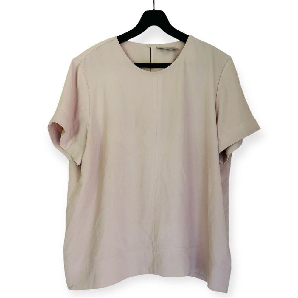 Everlane Oversized Boxy Scoop Neck Blouse Top Size 14
